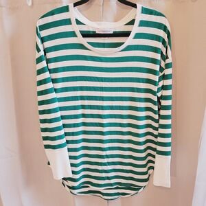 Liz Claiborne Womens Top Medium Stripe Nautical Preppy Nautical Retro 16806x